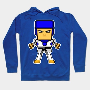 Blue Corner Taekwondo Figther Hoodie